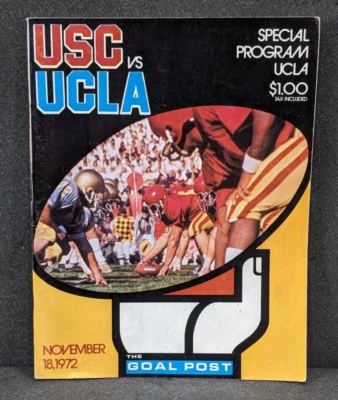 NCAA USC TROJANS VS UCLA BRUINS NOVEMBER 18 1972 OFFICIAL GAME PROGRAM - Image 1 of 2