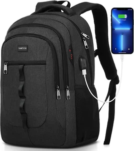 Black Backpack for Men and Women,School Backpack Bookbag for Teen Boys and Girls - Picture 1 of 12
