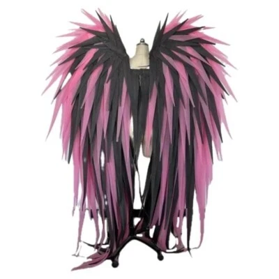 Black + pink photography props foam cotton dance angel wings - Image 1 of 4