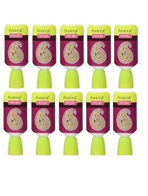 10 pezzi di colla per tessuti Fevicryl senza punti, 80 g, colla trasparente... - Immagine 1 di 3