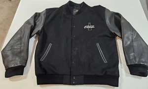 Chaqueta Universitaria De Lana Coca Cola De Colección Hombres Talla XL Mangas de Cuero Negro Letterman - Imagen 1 de 16