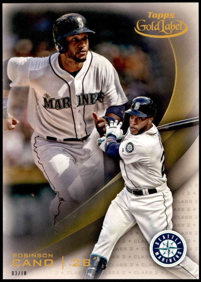 Robinson Cano 2016 Topps Gold Label 5x7 Class 2 Gold #59 /10 Mariners - Image 1 of 2