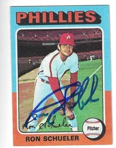 Autographed Ron Schueler Phillies 1975 Topps Mini Card, #292 - w/COA - Picture 1 of 1