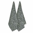 Ladelle Eco Tea Towels Wildflower Sage Cotton Dish Cloths Set 2
