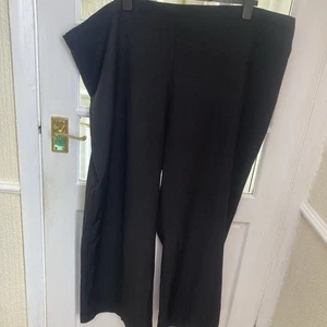 ❤️ Yours Black 1/2 Elastic Waist Trousers Size 30/32 - Picture 1 of 11