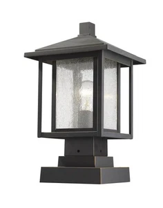 Bellevue ZPL27642 Cleombrotus 9" Tall Pier Mount Post Light - Bronze - Picture 1 of 9