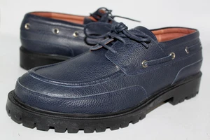 Zapatos para hombre Rodd & Gunn de cuero Vibram azul marino barco/cubierta hechos en Italia 44 10 - Imagen 1 de 6