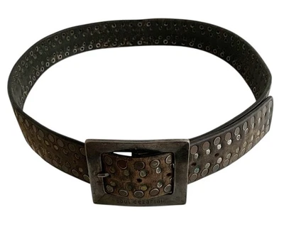 Soul Dezariah Retro Cuero Marrón Remachado Tachonado Cinturón Motociclista Estilo Grunge 38” Foto 1 de 4