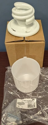 LUMINACE 4.5" KEYLESS GU24 LIGHT FIXTURE WITH FROSTED PLASTIC SHADE T3 13W K9625 - Image 1 of 4