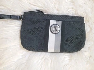  Tommy Hilfiger Stripe Continental Wallet-Black/White/Grey  - Picture 1 of 7