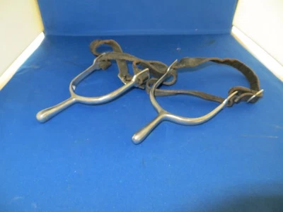 KORSTEEL Английские Конные ШПОРЫ Угловой Тупой Гриф с Ремнями - Изображение 1 из 4