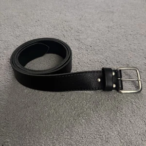 Black Real Leather Belt Very Large 143cm 56in - Picture 1 of 6