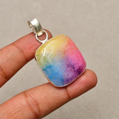 Ciondolo gioiello fatto a mano in argento sterling 925 pietra preziosa quarzo... - Immagine 1 di 4