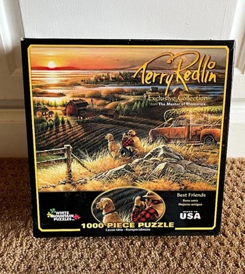 Rompecabezas Terry Redlin 1000 piezas - Best Friends de White Mountain ¡COMPLETO! Foto 1 de 2