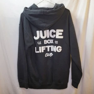 Juice Box Lifting Club Cleveland Ohio Black Medium Pullover Gym Hoodie - Picture 1 of 9