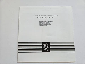 PEUGEOT 205 GTI ACCESSORIES SALES BROCHURE 1988 - Picture 1 of 7