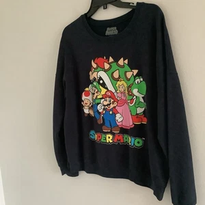 Super Mario Sweatshirt Women’s Size Large Graphic Peach - Picture 1 of 6