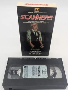 SCANNERS VHS Video Tape 80s Rare Horror Sci Fi Cult Classic EMBASSY Release 1984 - Foto 1 di 8