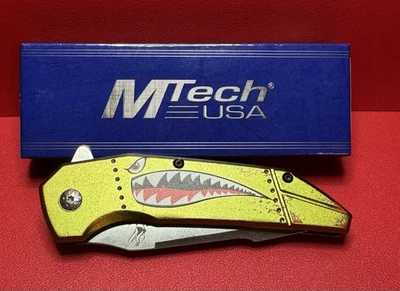 Cuchillo Plegable Asistido MTech Lady Luck 3.5" 3Cr13 Hoja de Acero Mango de Aluminio Foto 1 de 4