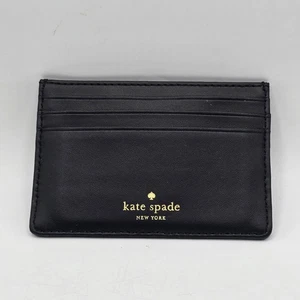 Portafoglio Kate Spade piccolo sottile porta carte colore nero pelle usato. - Foto 1 di 7