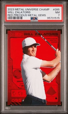 2023 Skybox Metal Universe Will Zalatoris Red Precious Metal Gems PMG /100 PSA 7 - Image 1 of 2