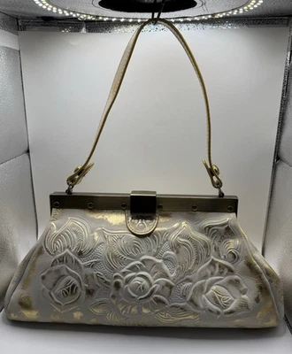 Cartera y Cartera Patricia Nash Designs Cuero Dorado Blanco Marco Ferrara Rosa Foto 1 de 4