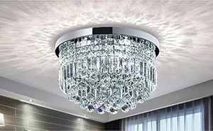 BESTIER Moderner Kronleuchter Unterputz LED Deckenleuchte Leuchte 25x50cm9 Leuchten - Bild 1 von 9