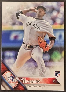 2016 Topps Image Variation Gray Uniform #265 Luis Severino Rookie RC NY Yankees - Picture 1 of 2