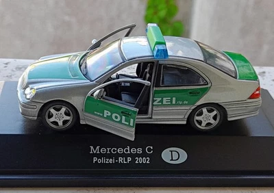 🔹🔹🔹 MERCEDES CLASSE C POLIZIA 2002  1:43 COLLEZIONE 🔹🔹🔹 - Immagine 1 di 3