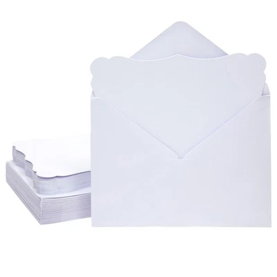 50x Tarjetas de felicitación de invitaciones en blanco con sobres para boda baby shower 5x7" Foto 1 de 4