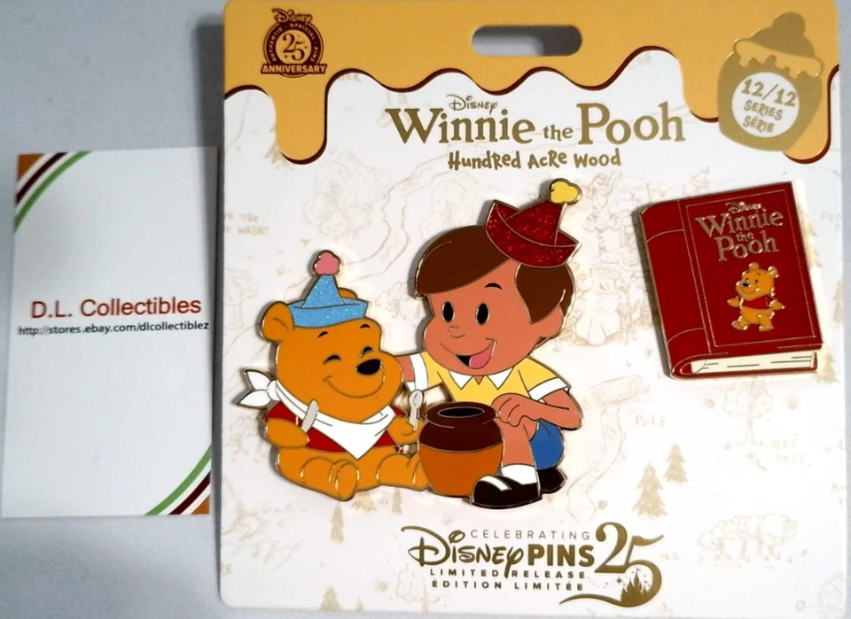 Disney Winnie The Pooh Cien Acres Woods Series Dic 12/12 Christopher Robin PIN Foto 1 de 1