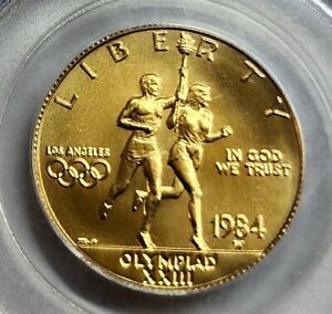 CHOICE 1984 W $10 Olympics Commemorative Gold Coin PCGS MS69