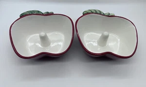 Ceramic Apple Bakers Set of 2 Microwave/Freezer Safe New In Box | H - Picture 1 of 6