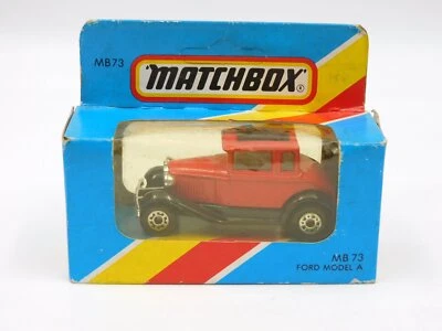 Matchbox Superfast  Ford model A red/black Macau 80s MB-73 in BLUE BOX - Immagine 1 di 3