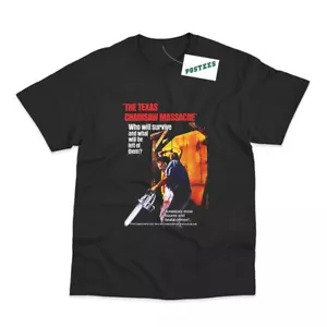 Retro Movie Poster Inspired By The Texas Chainsaw Massacre DTG Printed T-Shirt - Picture 1 of 3