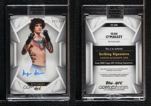 2020 Topps UFC Striking Signatures /448 Sean O'Malley #STS-SOM Auto