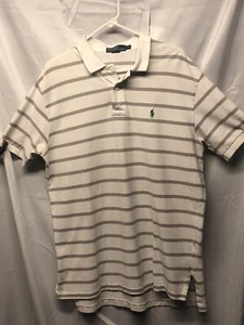 Polo by Ralph Lauren Men's striped shirt; Large; white with grey stripes - Picture 1 of 11
