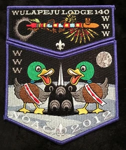 WULAPEJU OA LODGE 140 BSA Blackhawk Area Council 2012 Noac Ducks raro 2 parches - Imagen 1 de 2