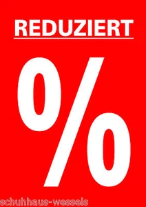 2 x DIN A1 Plakate  Reduziert % SALE Kundenstopper Schaufenster Werbung Poster - Bild 1 von 1