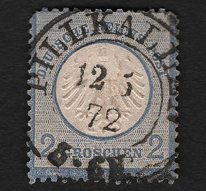 OPC 1872 Germany 2gr Small Shield #5 Pillkallen SON Cancel corner thin - Picture 1 of 2