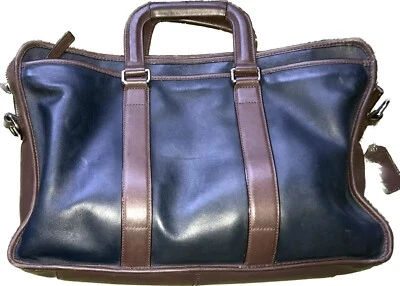 COACH BLACK LEATHER HANDBAG BRIEFCASE (FACTORY OUTLET ITEM) - Image 1 of 4