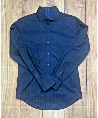Camisa Robert Graham Manga Larga Abotonada Azul Diseño Calavera Mezcla Algodón XS Foto 1 de 4