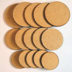3 x 6 mm MDF Holz Formen Kreise Basteln Verzierungen Dekoration 150-300 mm - Bild 1 von 1