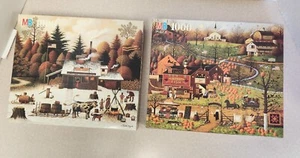 Vintage Charles Wysocki's Americana 1000 Piece Puzzles Lot of 2 New - Picture 1 of 10