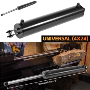 LOG SPLITTER HYDRAULIC CYLINDERS DOUBLE ACTING 4" BORE 24" STROKE 1.75" ROD - Picture 1 of 14