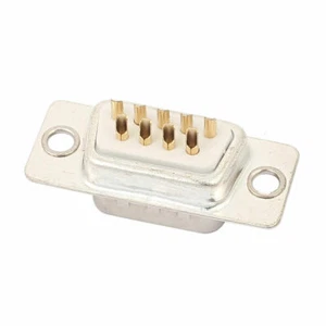 D-SUB DB9 2 Rows 9 Pins RS232 Male Solder Type Adapter Connector Straight - Picture 1 of 2
