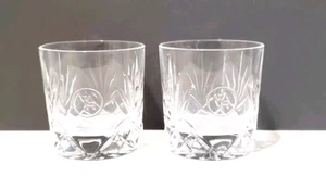 Woodford Reserve Glencairn Rock Crystal Old Fashioned Glasses Embossed Logo WR - Picture 1 of 3