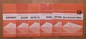 Sheffield United 1962/63 Selection of Home League Programmes from menu - Picture 1 of 7