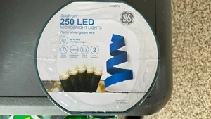 GE StayBright 250-Count 51.8-ft White Micro LED Christmas String Lights - Picture 1 of 9