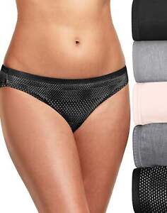 Hanes Ultimate Bikini 6-Pack Breathable Cotton Women Underwear Cool Comfort 5-10